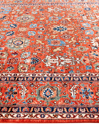 Traditional Serapi Wool Hand Knotted Red Area Rug 8' 10" x 11' 9"