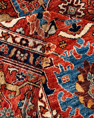 Traditional Serapi Wool Hand Knotted Red Area Rug 8' 10" x 11' 9"