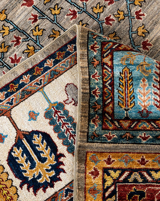 Bohemian Tribal Wool Hand Knotted Fawn Area Rug 9' 1" x 11' 9"