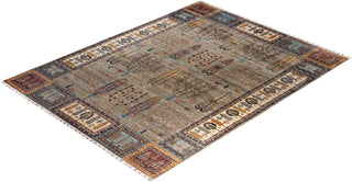 Bohemian Tribal Wool Hand Knotted Fawn Area Rug 9' 1" x 11' 9"