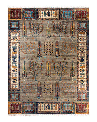 Bohemian Tribal Wool Hand Knotted Fawn Area Rug 9' 1" x 11' 9"