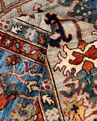 Traditional Serapi Wool Hand Knotted Beige Area Rug 9' 0" x 11' 8"
