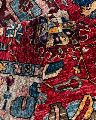 Traditional Serapi Wool Hand Knotted Pink Area Rug 9' 0" x 12' 1"