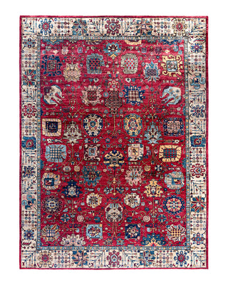 Traditional Serapi Wool Hand Knotted Pink Area Rug 9' 0" x 12' 1"
