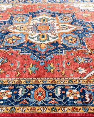 Traditional Serapi Wool Hand Knotted Red Area Rug 9' 1" x 11' 8"