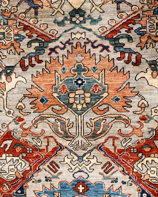 Traditional Serapi Wool Hand Knotted Gray Area Rug 9' 0" x 11' 9"