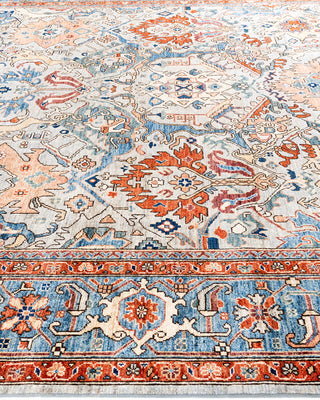 Traditional Serapi Wool Hand Knotted Gray Area Rug 9' 0" x 11' 9"
