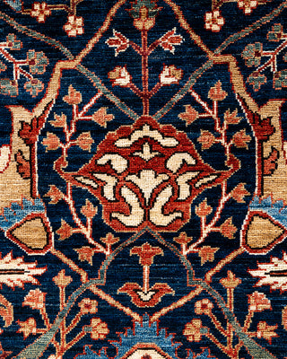 Traditional Serapi Wool Hand Knotted Blue Area Rug 9' 0" x 11' 10"