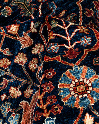 Traditional Serapi Wool Hand Knotted Blue Area Rug 9' 0" x 11' 10"