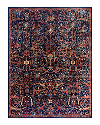 Traditional Serapi Wool Hand Knotted Blue Area Rug 9' 0" x 11' 10"
