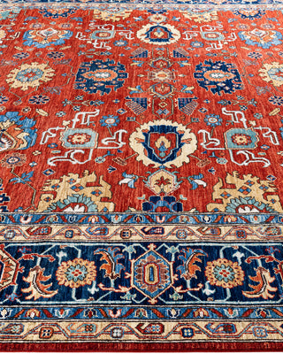 Traditional Serapi Wool Hand Knotted Red Area Rug 9' 0" x 11' 9"