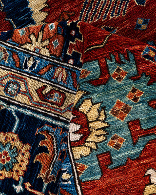 Traditional Serapi Wool Hand Knotted Red Area Rug 9' 0" x 11' 9"