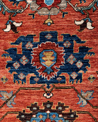 Traditional Serapi Wool Hand Knotted Orange Area Rug 8' 0" x 10' 7"