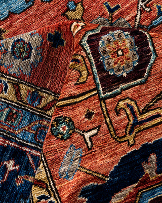 Traditional Serapi Wool Hand Knotted Orange Area Rug 8' 0" x 10' 7"