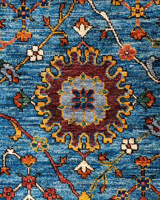 Traditional Serapi Wool Hand Knotted Light Blue Area Rug 8' 1" x 9' 8"