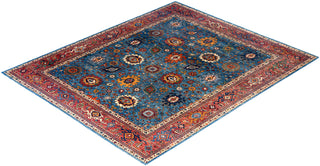 Traditional Serapi Wool Hand Knotted Light Blue Area Rug 8' 1" x 9' 8"