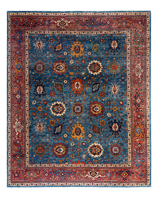 Traditional Serapi Wool Hand Knotted Light Blue Area Rug 8' 1" x 9' 8"