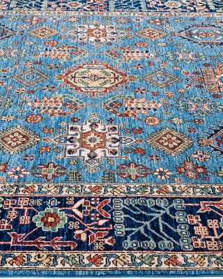 Traditional Serapi Wool Hand Knotted Light Blue Area Rug 6' 1" x 9' 4"