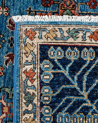 Traditional Serapi Wool Hand Knotted Light Blue Area Rug 6' 1" x 9' 4"