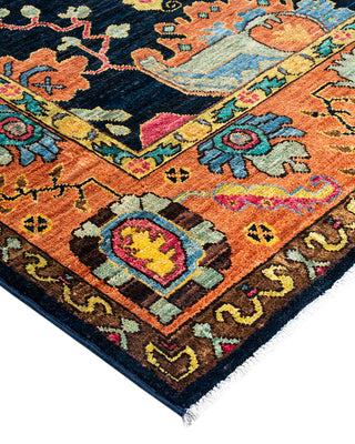 Traditional Serapi Wool Hand Knotted Navy Area Rug 6' 0" x 8' 11"