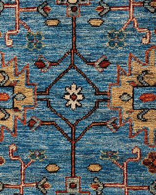 Traditional Serapi Wool Hand Knotted Light Blue Area Rug 6' 1" x 8' 9"