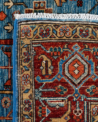 Traditional Serapi Wool Hand Knotted Light Blue Area Rug 6' 1" x 8' 9"