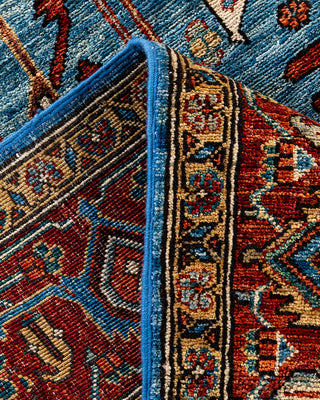 Traditional Serapi Wool Hand Knotted Light Blue Area Rug 6' 1" x 8' 9"