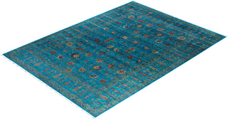 Bohemian Tribal Wool Hand Knotted Green Area Rug 8' 10" x 12' 0"