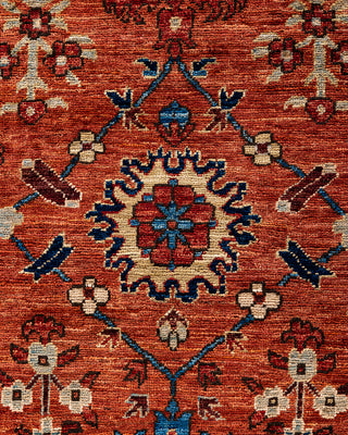 Traditional Serapi Wool Hand Knotted Red Area Rug 6' 1" x 9' 2"