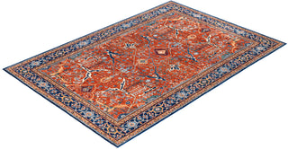 Traditional Serapi Wool Hand Knotted Red Area Rug 6' 0" x 8' 9"