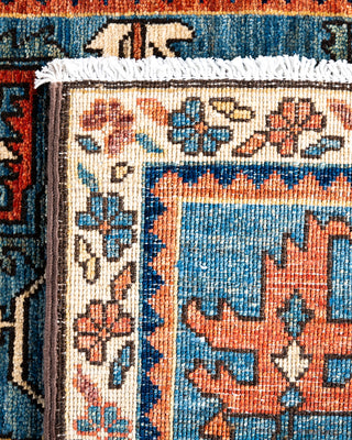 Traditional Serapi Wool Hand Knotted Light Blue Area Rug 2' 6" x 9' 9"