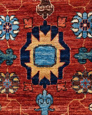 Traditional Serapi Wool Hand Knotted Red Area Rug 2' 9" x 9' 11"