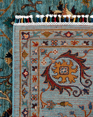 Bohemian Tribal Wool Hand Knotted Light Blue Area Rug 8' 9" x 12' 0"