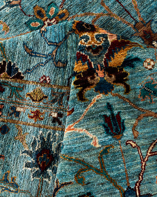 Bohemian Tribal Wool Hand Knotted Light Blue Area Rug 8' 9" x 12' 0"