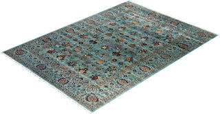 Bohemian Tribal Wool Hand Knotted Light Blue Area Rug 8' 9" x 12' 0"