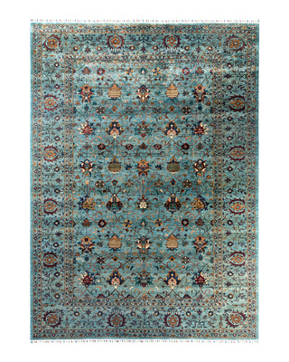 Bohemian Tribal Wool Hand Knotted Light Blue Area Rug 8' 9" x 12' 0"