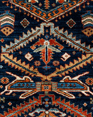 Traditional Serapi Wool Hand Knotted Blue Area Rug 2' 9" x 9' 10"