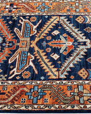 Traditional Serapi Wool Hand Knotted Blue Area Rug 2' 9" x 9' 10"