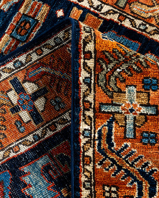 Traditional Serapi Wool Hand Knotted Blue Area Rug 2' 9" x 9' 10"