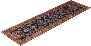 Traditional Serapi Wool Hand Knotted Blue Area Rug 2' 9" x 9' 10"