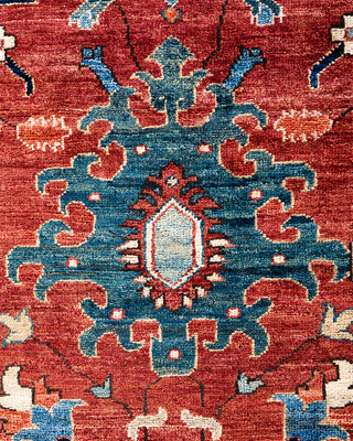 Traditional Serapi Wool Hand Knotted Red Area Rug 2' 10" x 9' 9"