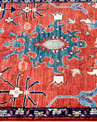 Traditional Serapi Wool Hand Knotted Red Area Rug 2' 10" x 9' 9"