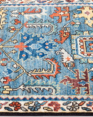 Traditional Serapi Wool Hand Knotted Light Blue Area Rug 2' 7" x 9' 8"