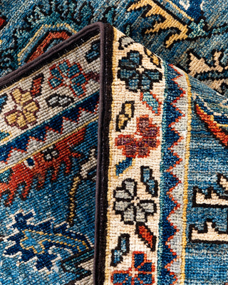 Traditional Serapi Wool Hand Knotted Light Blue Area Rug 2' 7" x 9' 8"