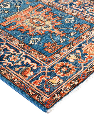 Traditional Serapi Wool Hand Knotted Light Blue Area Rug 2' 6" x 9' 8"