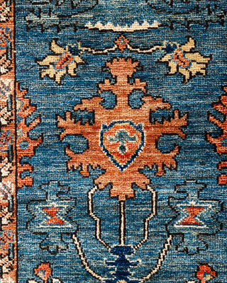 Traditional Serapi Wool Hand Knotted Light Blue Area Rug 2' 6" x 9' 8"