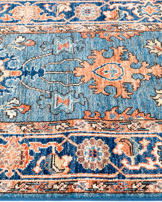 Traditional Serapi Wool Hand Knotted Light Blue Area Rug 2' 6" x 9' 8"