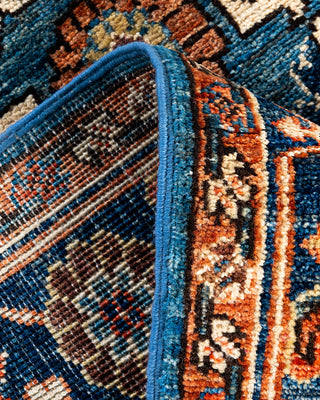 Traditional Serapi Wool Hand Knotted Light Blue Area Rug 2' 6" x 9' 8"