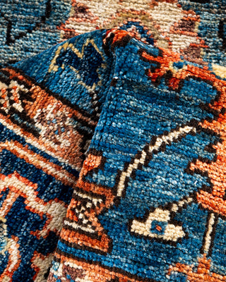Traditional Serapi Wool Hand Knotted Light Blue Area Rug 2' 6" x 9' 8"
