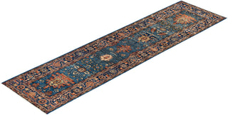 Traditional Serapi Wool Hand Knotted Light Blue Area Rug 2' 6" x 9' 8"